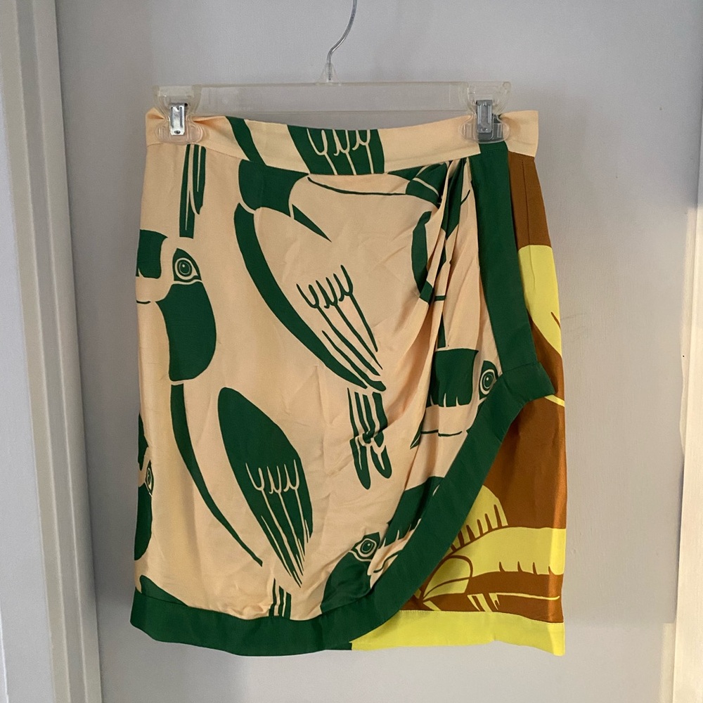 Farm Rio Mixed Rainbows Toucans Mini Skirt